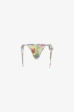 Jaded London Womens Raw Edge Floral Bikini Bottoms