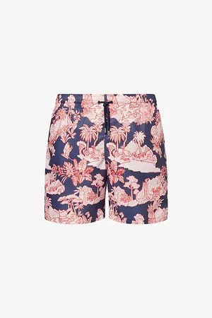 DEREK ROSE Mens Maui Graphic-Pattern Swim Shorts