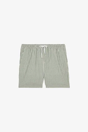 Reiss Mens Bay Seersucker Stripe Swim Shorts