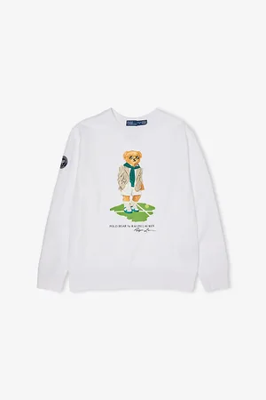 Ralph Lauren X Wimbledon Bear-Print Cotton-Blend Sweatshirt 6-14 Years