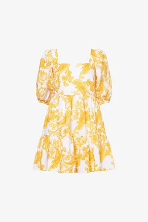 Heidi Klein Womens Mandelieu Square-Neck Linen Mini Dress