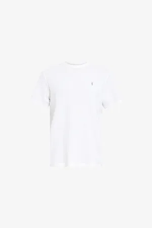 AllSaints Mens Ellis Logo-Embroidered Short-Sleeve Cotton T-Shirt