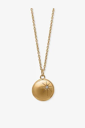 Rachel Jackson Stellar Star Small 22ct Yellow-Gold Plated Sterling-Silver Locket Necklace