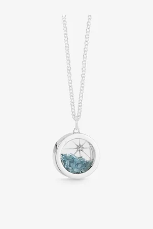 Rachel Jackson Womens North Star Amulet Sterling and London Blue Topaz Necklace
