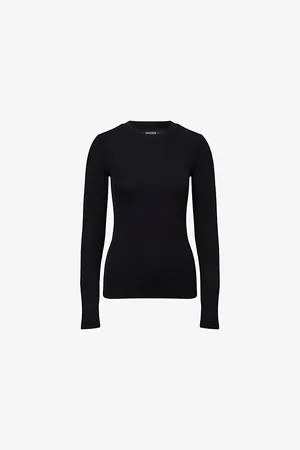 Splits59 Womens Louise Ribbed Stretch-Woven Top