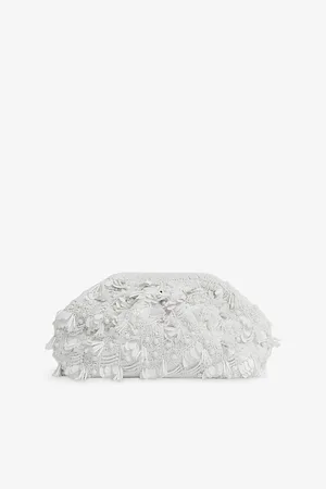 Reiss Womens Edith Bead-Embellished Clutch Bag