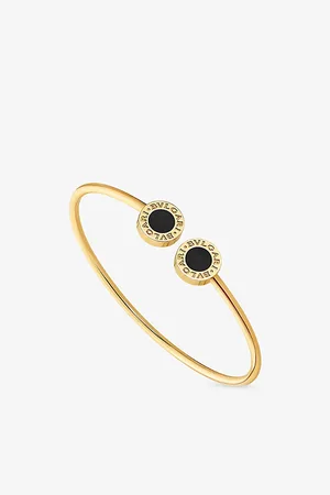 Bvlgari Womens 18ct Yellow-Gold and Onyx Bracelet