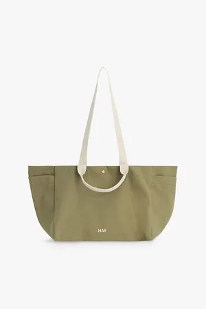 Hay Womens Brand-Embroidery Cotton Weekend Bag