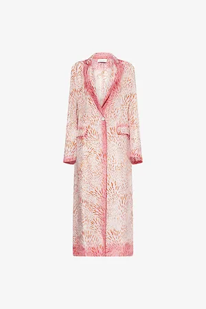 DRIES VAN NOTEN Womens Abstract Notch-Lapels Silk Jacket
