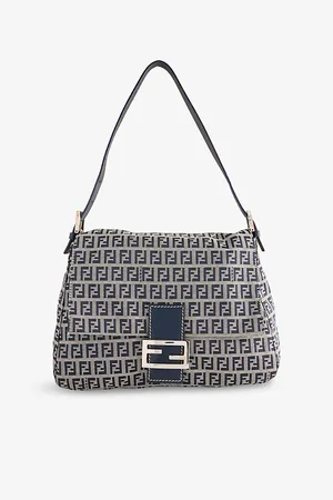 Reselfridges Womens Pre-Loved Fendi Zucchin Mamma Forever Canvas Shoulder Bag