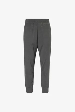 Calvin Klein Mens Fleece Two-Slip-Pockets Tapered-Leg Regular-Fit Stretch-Woven Jogging Bottoms