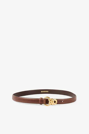 Sandro Womens Slim Leather Belt