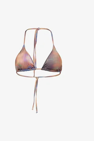 Gracejacob Womens Stormi Graphic-Print Bikini Top