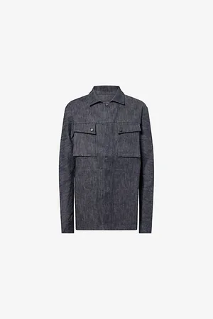 11 BY BORIS BIDJAN SABERI Mens Longline Denim Overshirt
