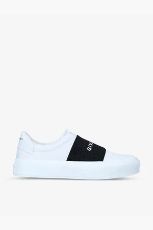 Givenchy Womens City Court Logo-Print Leather Trainers