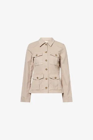 Paige Womens Stacey Collared Stretch-Woven Jacket