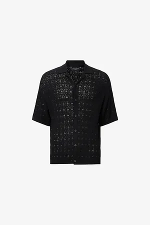 AllSaints Mens Loire Short-Sleeved Knitted Shirt