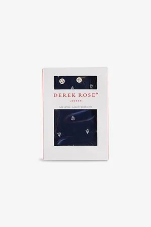DEREK ROSE Mens Printed Mid-Rise Cotton-Poplin Boxer Shorts