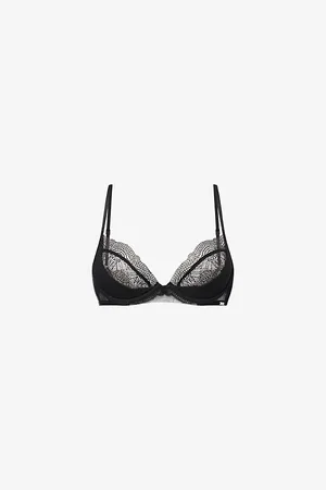 Calvin Klein Womens Geo Lace Woven Bra