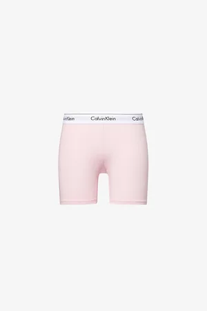 Calvin Klein Womens Icon Branded Stretch-Cotton Blend Boxer Brief