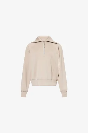 Spanx Womens Air Essentials High-Neck Stretch-Woven Sweatshirt
