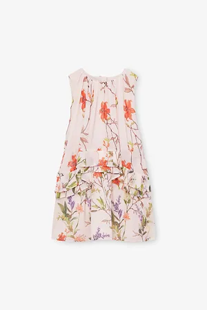 Reiss Luni Floral-Print Tiered Chiffon Mini Dress 9-13 Years