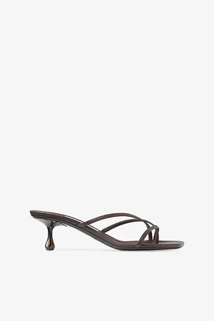 Jimmy Choo Womens Etana 50 Heeled Leather Mules