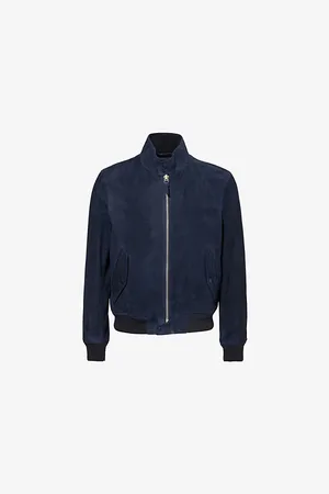Tom Ford Mens Two-Buttoned-Pockets Regular-Fit Leather Jacket