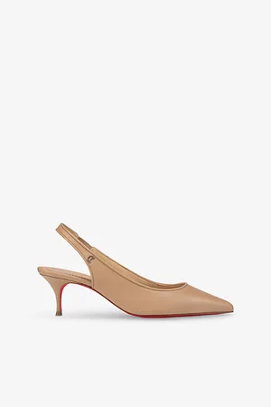 Christian Louboutin Womens Sporty Kate Sling 55 Leather Heeled Pumps
