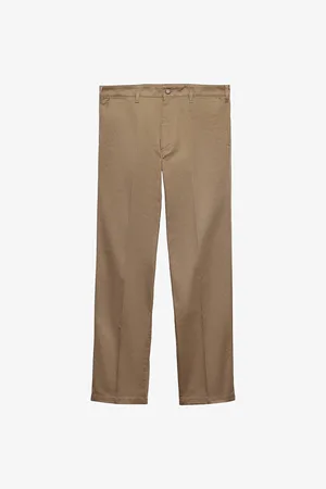 Prada Mens Wide-Leg Cotton Chino Trousers