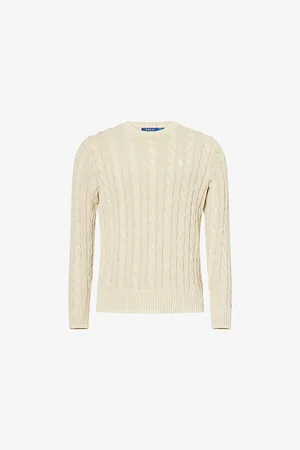 Ralph Lauren Mens Cable-Knit Crewneck Cotton-Jumper