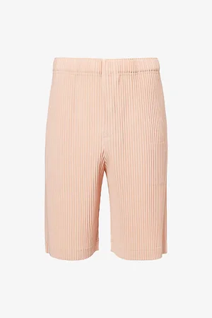 Issey Miyake Mens Pleats Regular-Fit Knitted Shorts