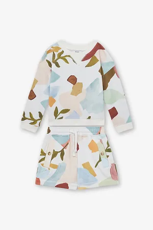 Reiss Abstract-Print Relaxed-Fit Two-Piece Cotton Set 4-9 Years