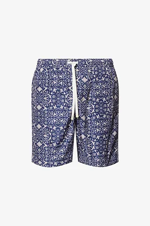 ELEVENTY Mens Floral-Print Regular-Fit Swim Shorts