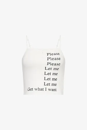 Praying Womens Let Me Slogan-Print Cotton Vest Top