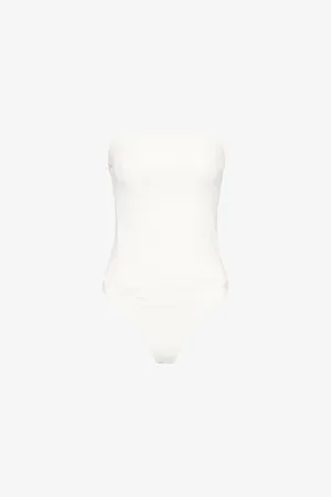 GOOD AMERICAN Womens Crystal Scuba Stretch-Woven Bodysuit