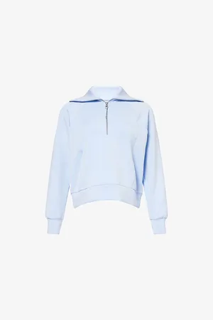 Spanx Womens Air Essentials High-Neck Stretch-Woven Sweatshirt