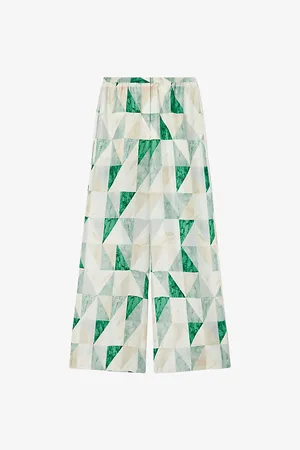 Joseph Womens Thoresby Marble-Print Silk Trousers