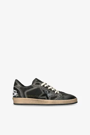 Golden Goose Mens Ball Star Denim Low-Top Trainers