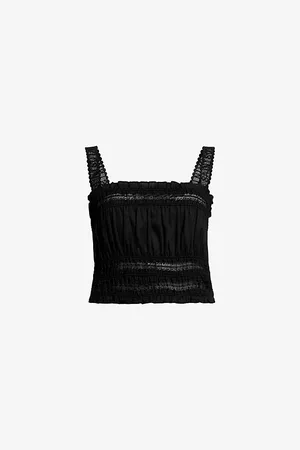 AllSaints Womens Talia Cropped Modal Top