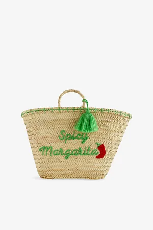 Bonita Womens Staycay Palm Leaf Basket Bag