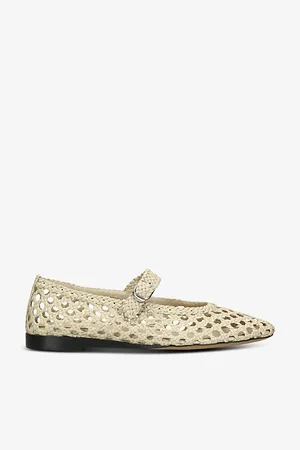 Le Monde Beryl Womens Mary Jane Woven Leather Pumps