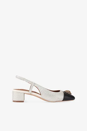 Kurt Geiger Womens Sloane Slingback Crystal-Embellished Heeled Pumps