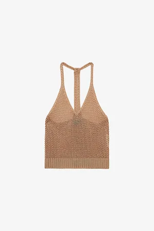 Reiss Womens x Atelier Ruby Racer-Back Sleeveless Knitted Top