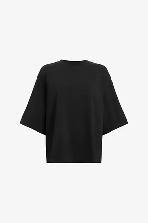 AllSaints Womens Amelie Crochet-Motif Cotton-Jersey T-Shirt