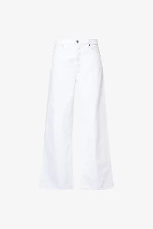 Frame Womens The Loose Wide-Leg Denim Jeans