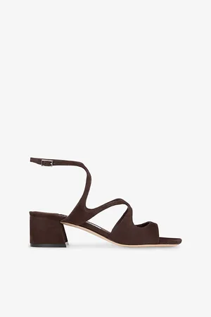 Jimmy Choo Womens Azilia 45 Suede Heeled Sandals