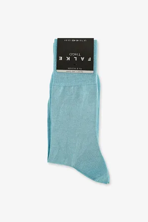 Falke Mens Mid-Calf Cotton-Blend Knitted Socks