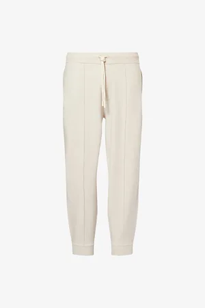 Paige Mens Gowan Ribbed-Cuffs Knitted Jogging Bottoms