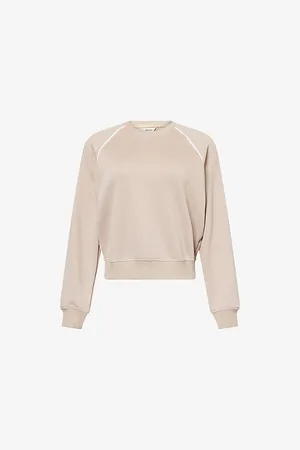Spanx Womens Airpique Round-Neck Stretch-Woven Sweatshirt